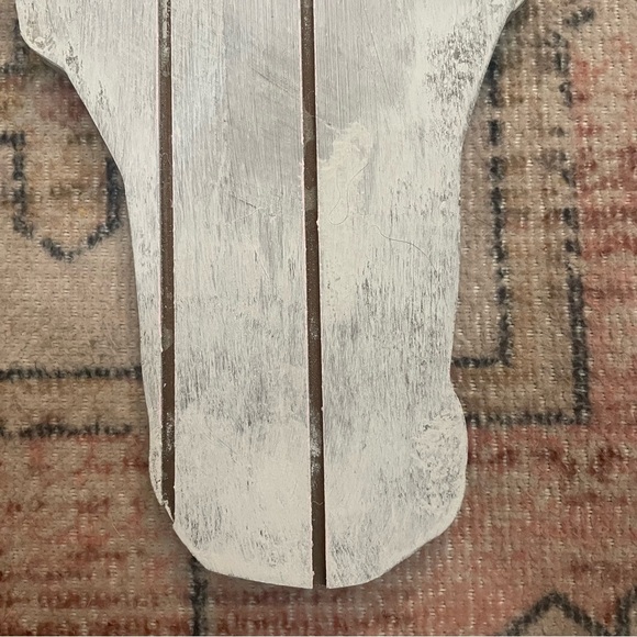 Farmhouse Fetco Home Decor Wild Stag Wood Wall Decoration White antique style - Picture 8 of 11